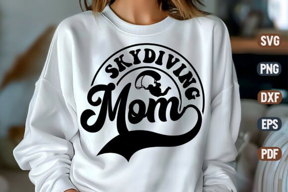 Skydiving Mom SVG Design: A Bold Embroidery Choice
